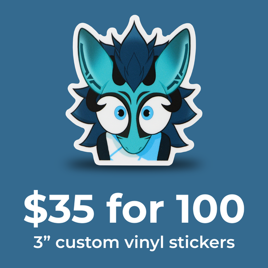 100 3" Custom Vinyl Stickers